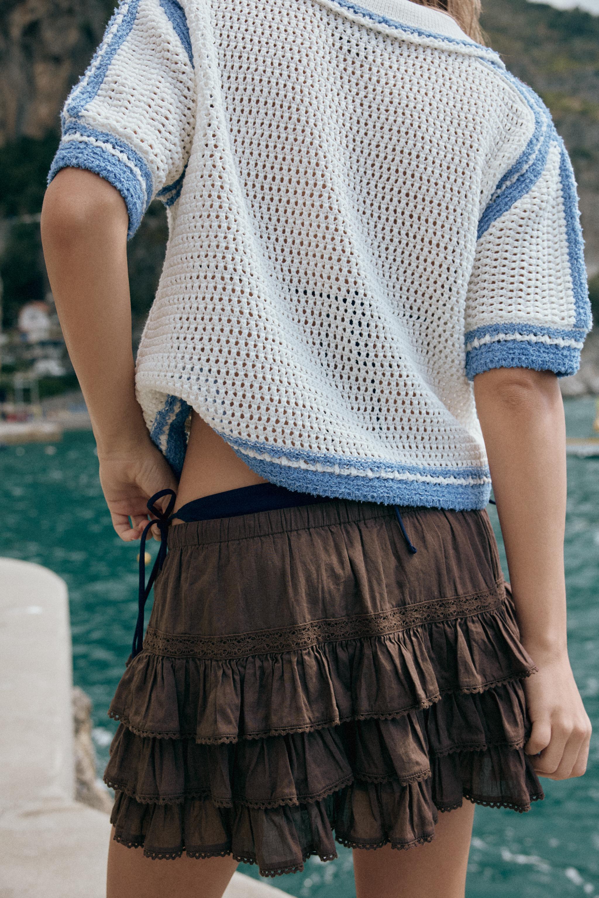OPEN-KNIT POLO